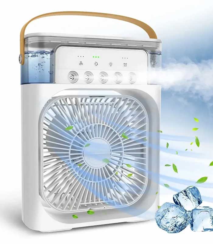 Air-Cooler-Fan-With-Mist-Flow-White-Color