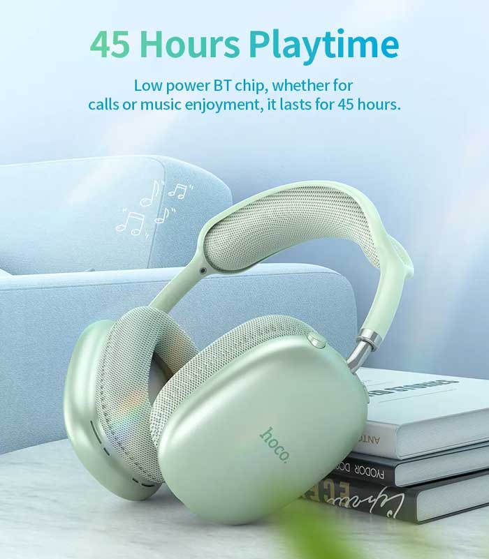 Hoco-W35-Air-Wireless-Headphone-Green-Color